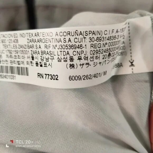 ZARA WOMAN Blue White Floral IKAT print Dress M NEW - Picture 9 of 10